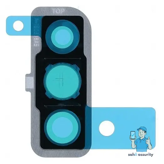 Camera Lens Glass with Frame for Samsung Galaxy A50 White thumbnail